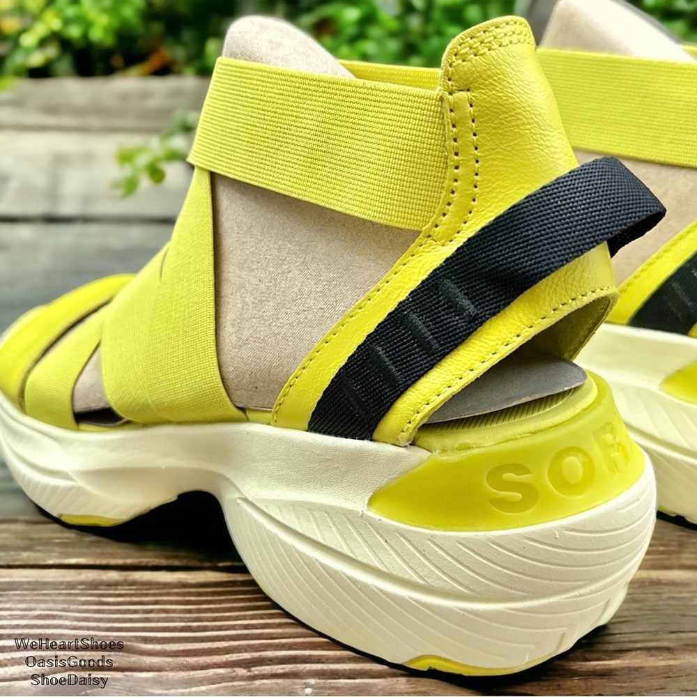 NIB Sorel Explorer Blitz Multistrap Sport Sandal Bolt Bolt Hint Neon Yellow - Picture 5 of 16